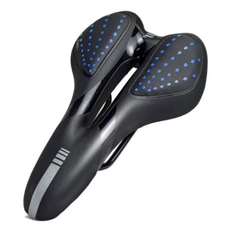 Sillín Gel Ergonómico Anti Prostático Para Bicicleta Azul-0