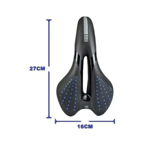 Sillín Gel Ergonómico Anti Prostático Para Bicicleta Azul-3