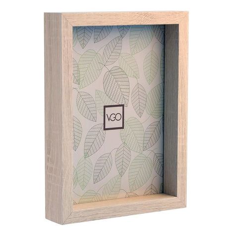 Marco plástico box simil madera Natural 10x15 cm-0