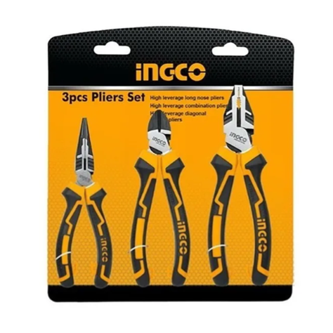 Set Juego De Alicates 3 Piezas Ingco Hkhlps2831-2