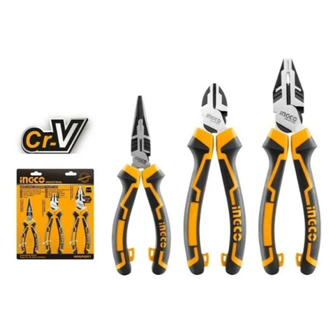 Set Juego De Alicates 3 Piezas Ingco Hkhlps2831-1