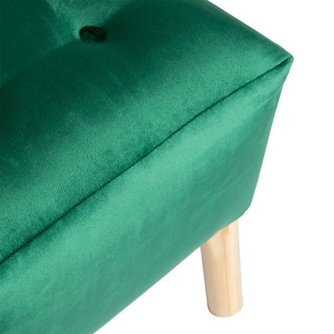 Pouf Alemania Verde Botella Felpa 42x42x43 cm Máxima Design-4