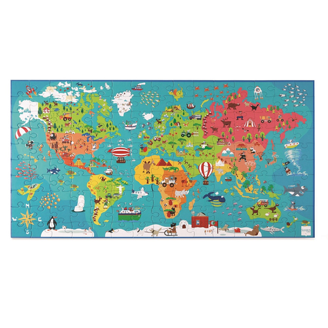PUZZLE 150PCS, MAPA DEL MUNDO-0