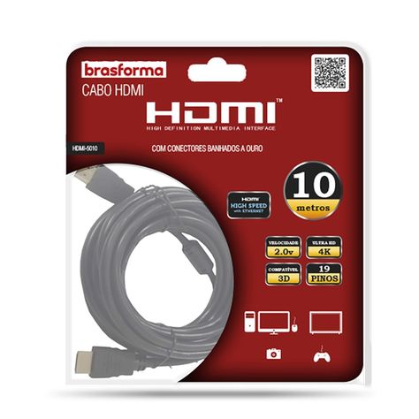 CABLE HDMI 10mts 2.0.V 4K - 3D Ready -ARC - HDMI5010-0