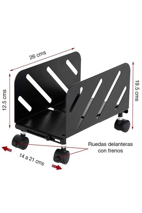 Soporte Porta CPU con ruedas y frenos ancho ajustable NW-CPB-3