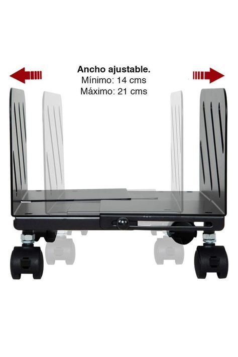 Soporte Porta CPU con ruedas y frenos ancho ajustable NW-CPB-2