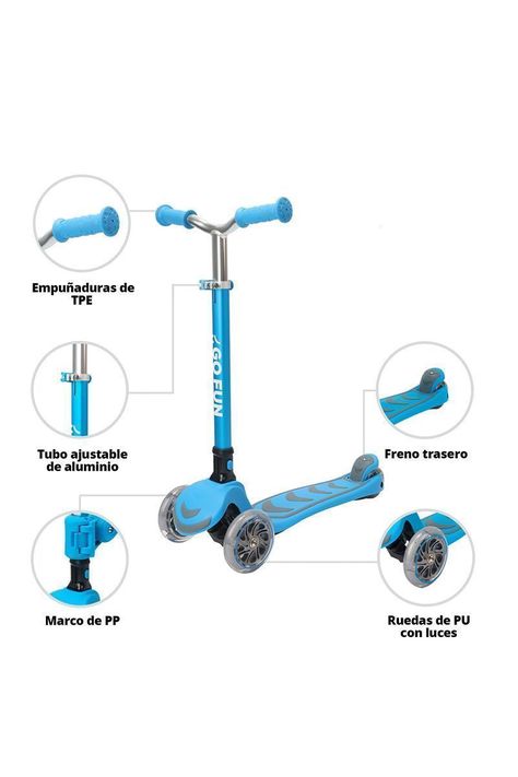 Scooter infantil GOFUN azul-3