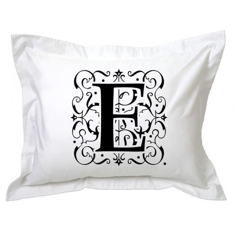 Funda de Almohada Letra Deco E-0