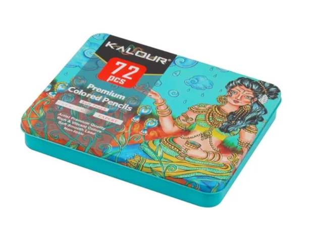Set 72 Lapices Colores Arte Profesional Dibujo Caja Metálica-2