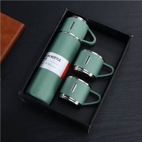 Set Termo Para Agua Caliente Y Fria + 3 Tazas -1