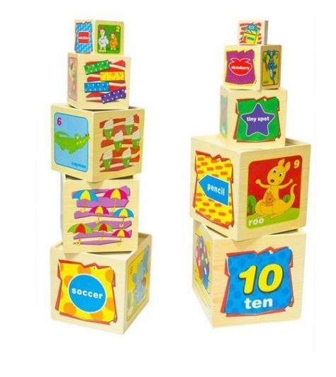 Torre 10 Juguete Madera-0