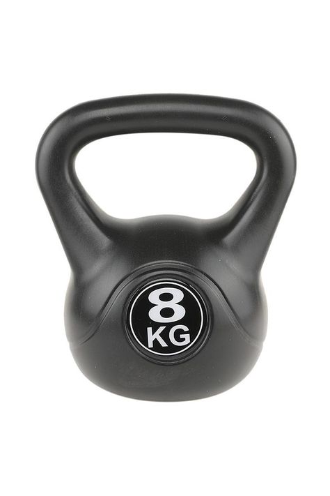 Kettlebell Mancuerna Pesa Rusa Cemento 8 Kg Negro-0