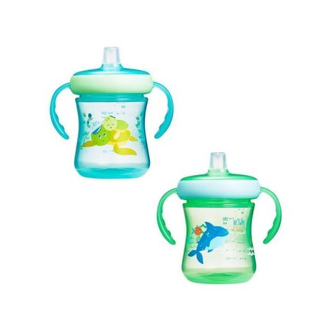Vasos antiderrame chupete Silicona 207ml con asas-0