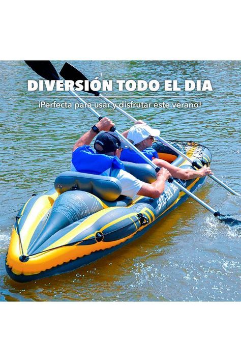 Kayak 2 Personas 52x78x350 cm Amarillo-4