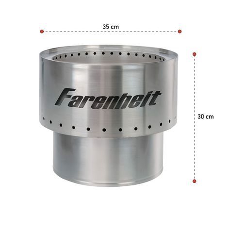Brasero Potenciado 35cms Farenheit Humo Reducido-1