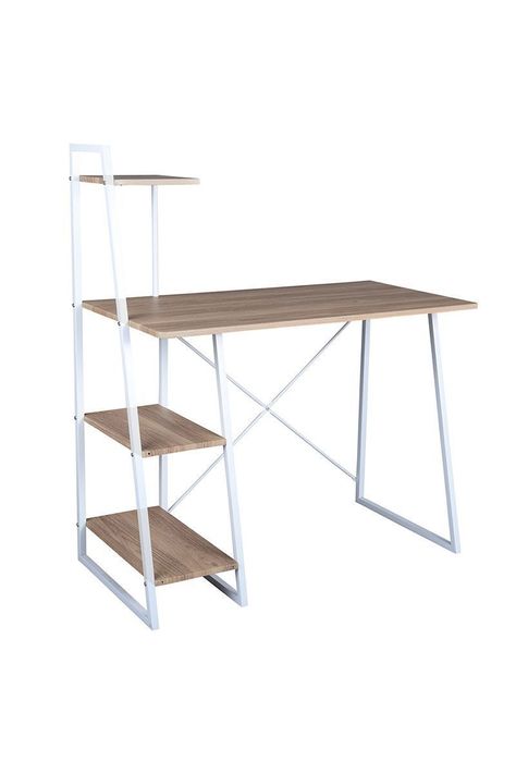 Escritorio Repisas 104x50x128cm MDF y Metal-0