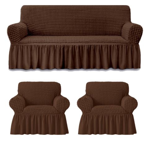 Funda Sofa Elastica Cubre Sillon Turco Juego 3+1+1 Cuerpos-0