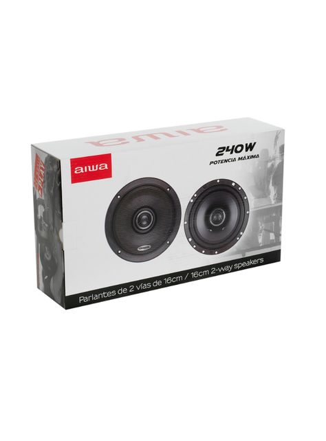 Parlantes Para Auto 16cm 2 Vías 240 Watts Aiwa 1665p-3