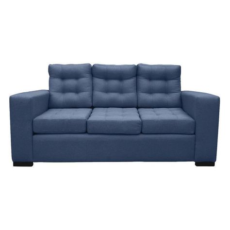 Sofá Antu Chenille Tipo Lino Azul 3 Cuerpos-0