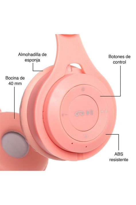 Audífonos Headphones Y08M Rosado-4