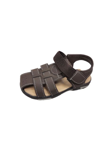 Sandalia Niño Marrón Velcro-0