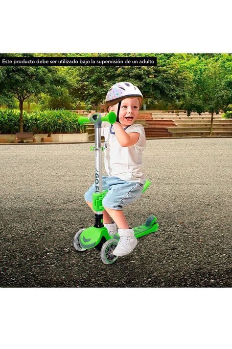 Scooter infantil 2N1 GOFUN verde-1