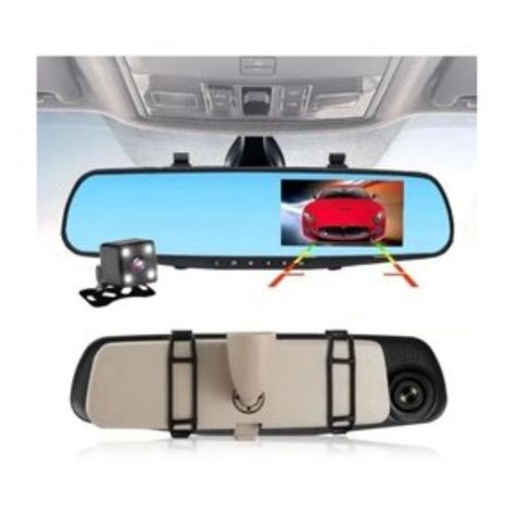 Espejo Retrovisor + Camara Frontal Y Camara Retroceso Hd-3