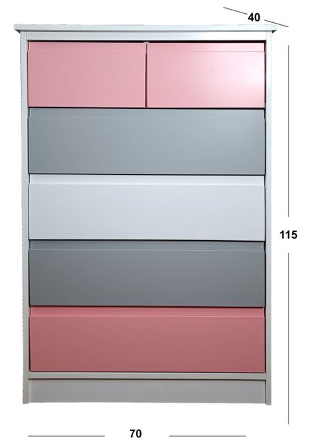 Cajonera 6 C Rosado Gris Minimal-2