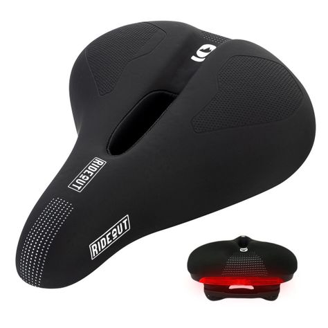 Asiento Sillin Bicicleta Antiprostático Flyrock +Luz Trasera-0