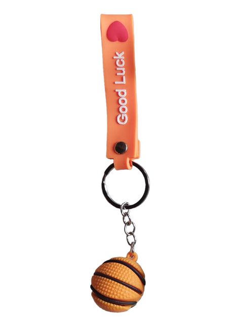 LLAVERO SILICONA DISEÑO BALON BASKETT NARANJO-0