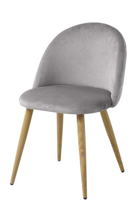 Pack 4 Sillas Comedor Sitial Terciopelo Gris-2