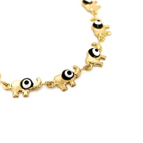 Pulsera Elefantes Enchapado Oro 18K-2