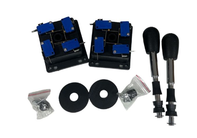 KIT DE 2 PALANCAS JOYSTICK ARCADE METALICAS 53051-1-0