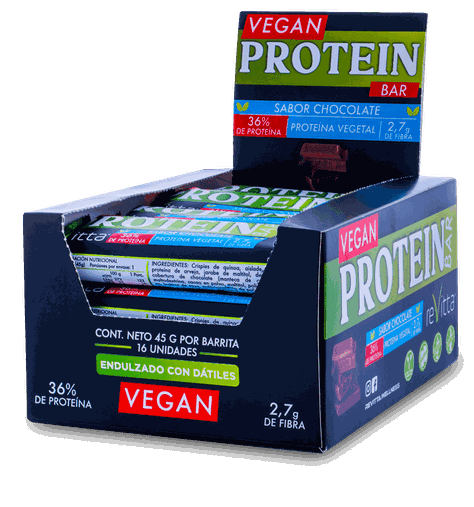 Caja 16 barritas veganas sabor chocolate 45 grs.-0