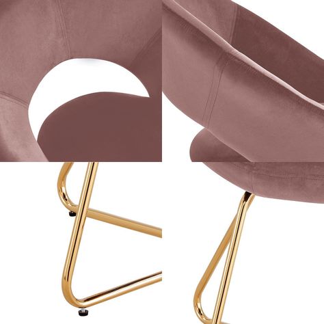 Sitial Poltrona Terciopelo Filippo Dark Rosa-4