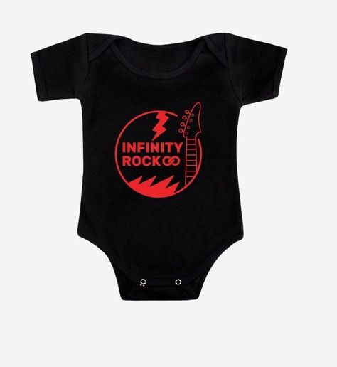 Body Bebé Infinity Rock Baby Infantil Guitarra Eléctrica Negro-0