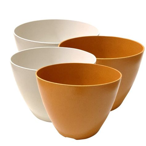 SET 4 MACETAS BIO ACTUAL 2BLANCO 2TERRACOTA 24X18-0