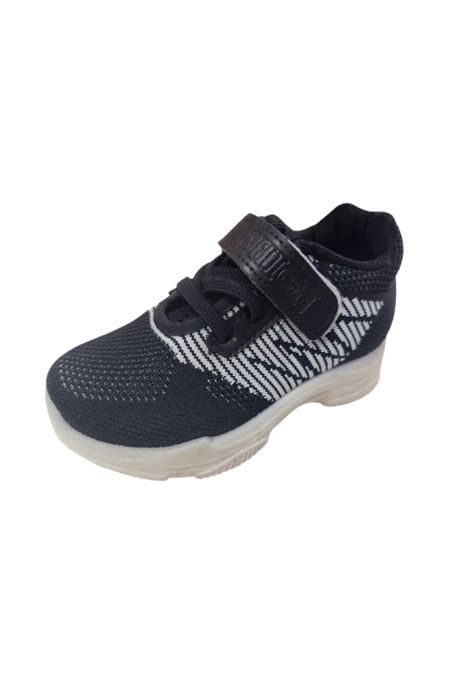 Zapatilla Deportiva Niño Negro Velcro-0