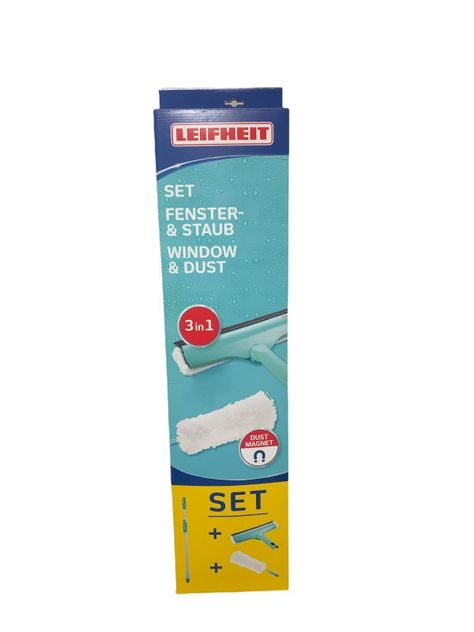 Set para limpieza de ventanas y polvo Leifheit-1