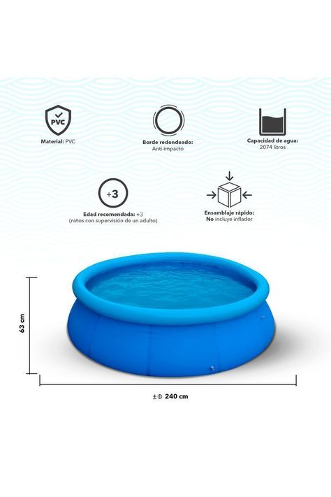 Piscina Inflable Self Formed 2.074 L 240 x 63 cm-2