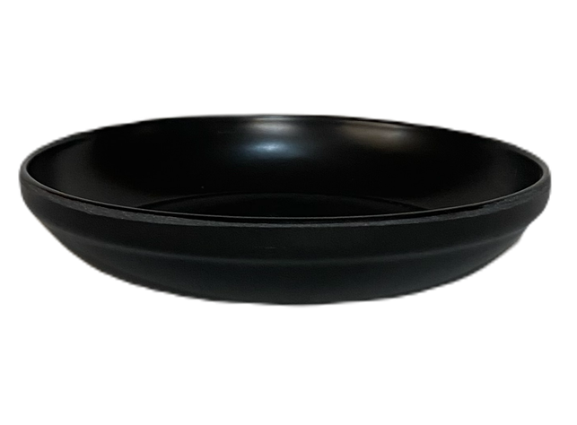 MACETA BIODEGRADABLE CURVO NEGRO C/PLATO 16,5X13-1