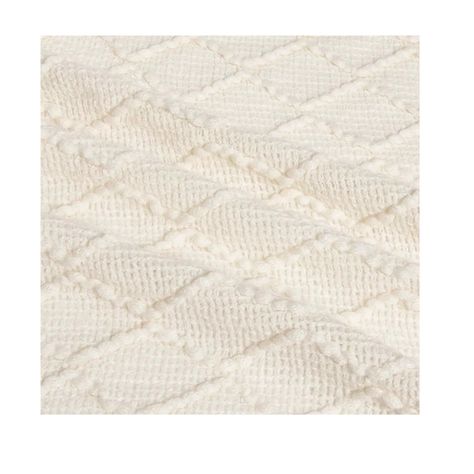Manta Decorativa Tejida Estilo Nordico Para Sofa Sillon Cama Blanco-2