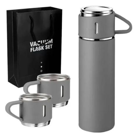 Set de termo con 2 tazas para frío y calor-0