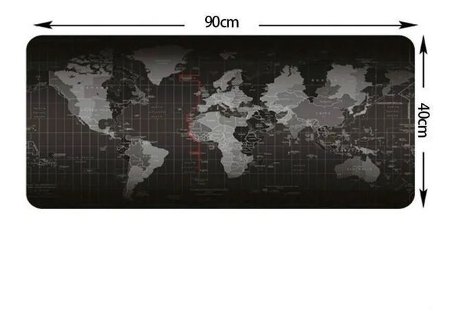 Mouse Pad Gamer Mapa Mundo 90x40 Xl Mousepad Pg-1
