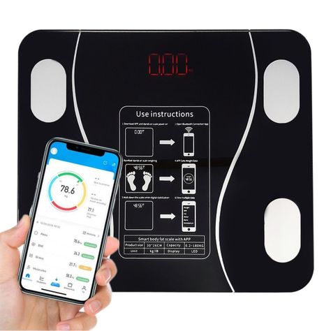 Pesa De Baño Digital Bluetooth Inteligente Peso Grasa Imc-0