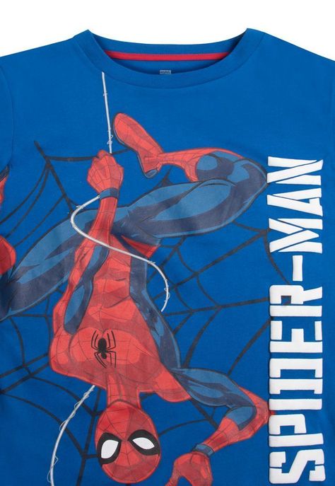 Polera Niño Spiderman Colgado Azul Marvel-3