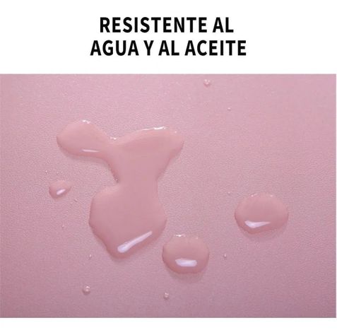Alfombrilla Mousepad De Cuero Impermeable Reversible RosaCeleste-2