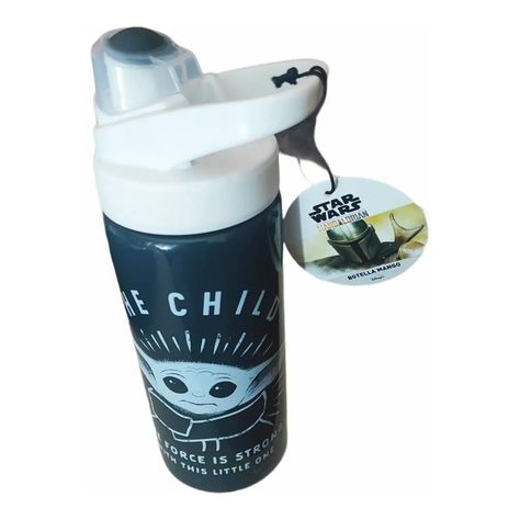 Botella Metálica Con Mango 600 ml Diseño Baby Yoda-3