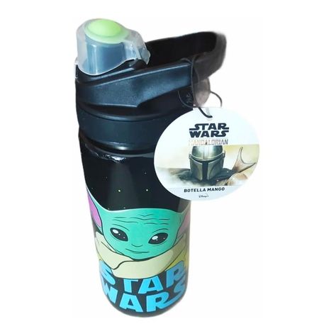 Botella Metálica Con Mango 600 ml Diseño Baby Yoda-2
