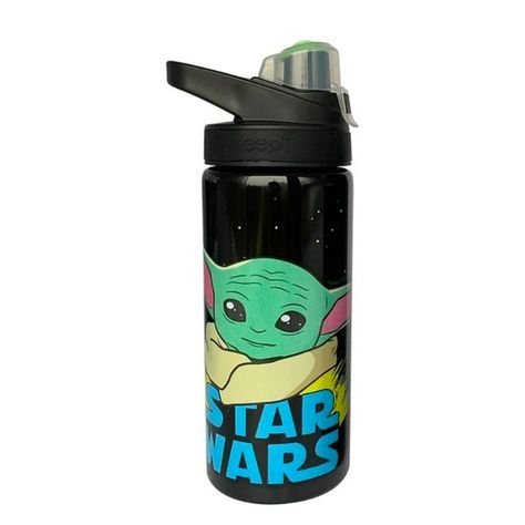 Botella Metálica Con Mango 600 ml Diseño Baby Yoda-1